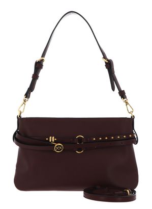 PINKO Belt Bag Mini Vitello Morbido Burgundy Wine - Antique Gold