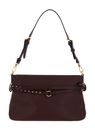 PINKO Belt Bag Mini Vitello Morbido Burgundy Wine - Antique Gold