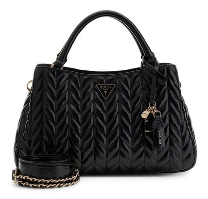 GUESS Cheryl Triple Compartment Satchel Black