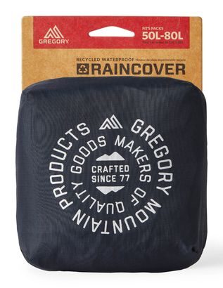 GREGORY Raincover 50-80 L Obsidian Black