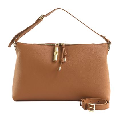 FURLA Debby Soft Shoulder Bag M Brandy