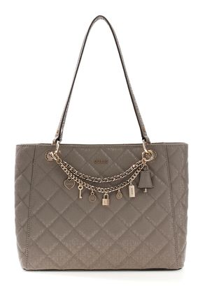 GUESS Libby Noel Tote Dark Taupe