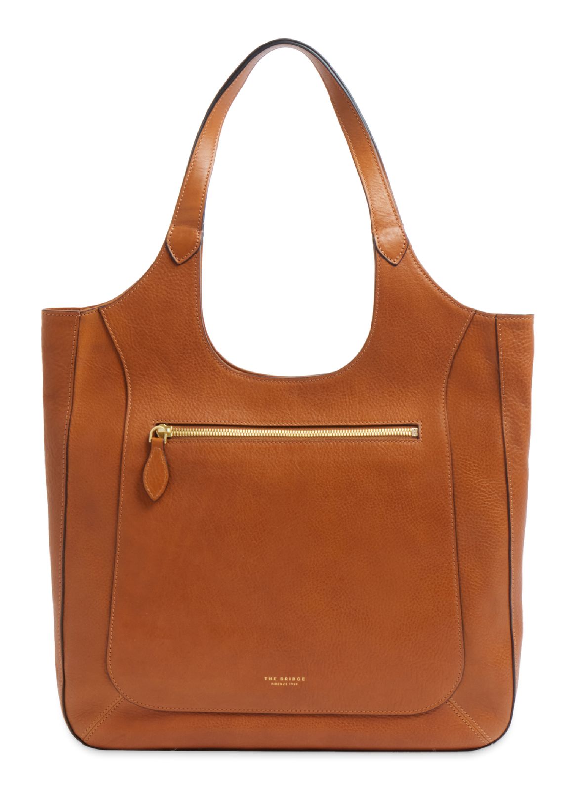 THE BRIDGE Luce Soft Hobo Bag Cognac / Oro