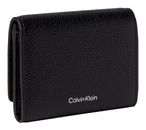 Calvin Klein CK ACC Emblem HW Pebble Trifold with Zip Pocket Black