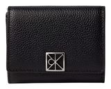 Calvin Klein CK ACC Emblem HW Pebble Trifold with Zip Pocket Black