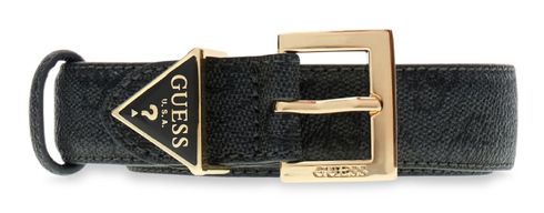 GUESS Noelle Adjustable Belt H25 W85 Coal Logo - shortenable