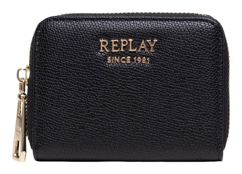 REPLAY Zip Around Wallet Black