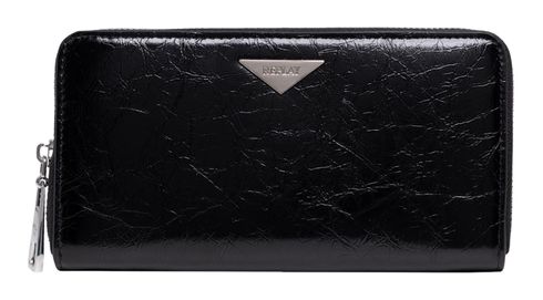 REPLAY Zip Around Wallet Black