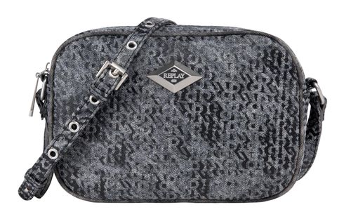 REPLAY Crossbody Bag Washed Black + Black