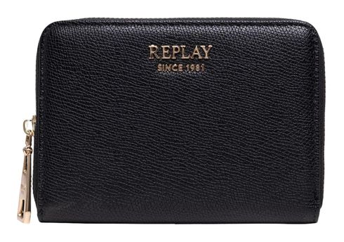 REPLAY Zip Around Wallet Black