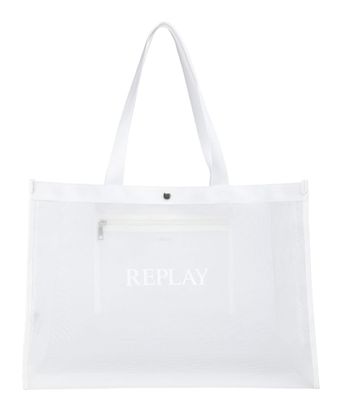 REPLAY Tote Bag Dirty White