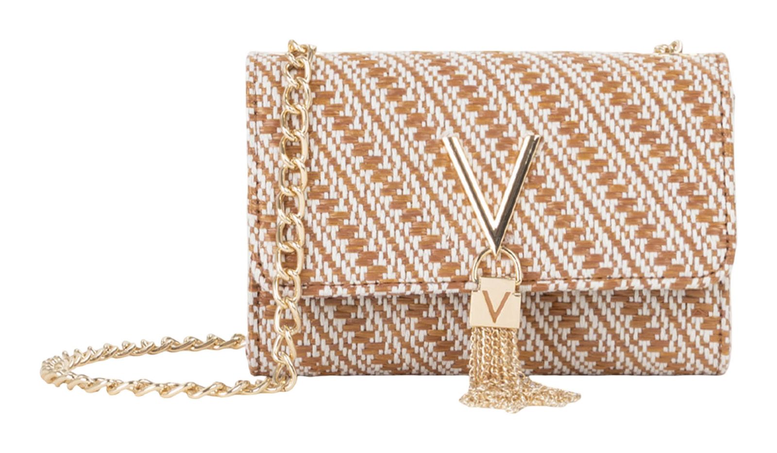 VALENTINO Divina Summer Flap Bag Cuoio / Multicolor