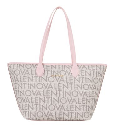 VALENTINO Logo Shopping Bag Beige / Rosa