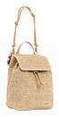 Desigual Half Logo Raffia Backpack Natural