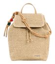 Desigual Half Logo Raffia Backpack Natural