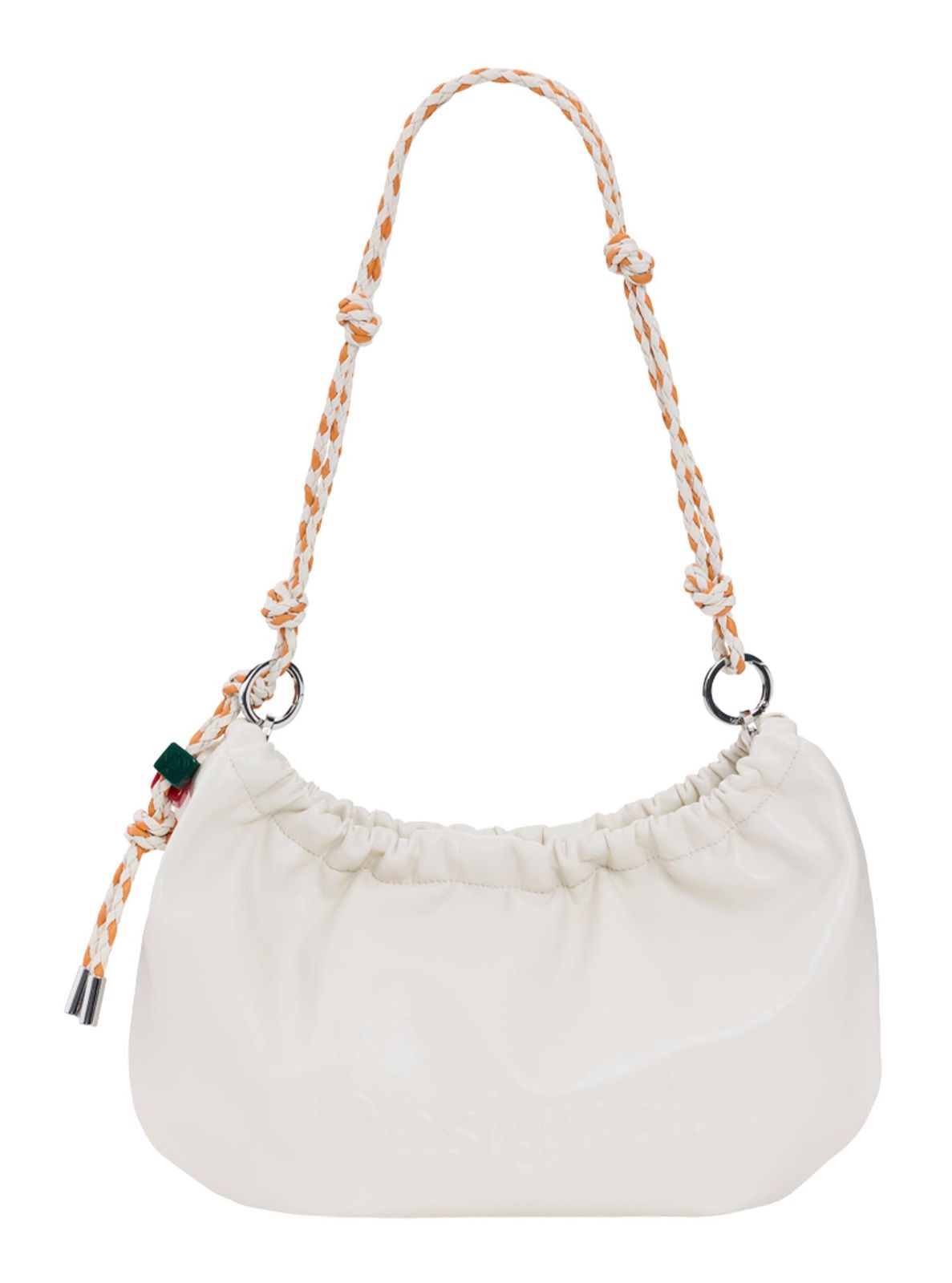 Desigual Half Logo Waver Shoulder Bag Beige Crude