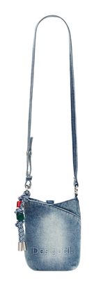 Desigual Half Logo Denim Bag Denim Raw