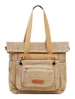 Desigual Raffia Voyager Backpack Natural