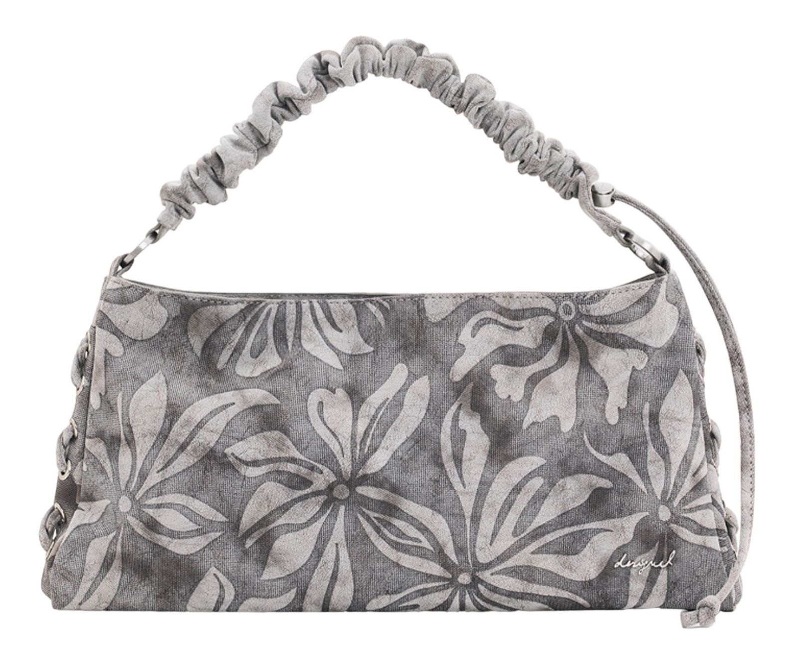 Desigual Obsidian Leiria Mini Shoulder Bag Middle Gray