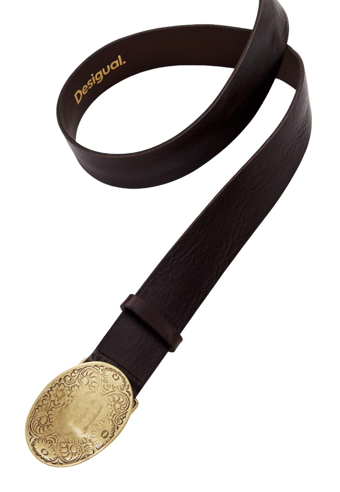 Desigual Tabasco Leather Belt W90 Fresh Chocolat Desigual Tabasco Leather Belt W90 Fresh Chocolat