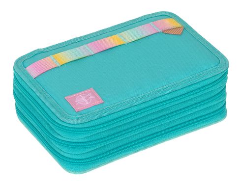 Lässig Unique School Triple Pencil Case Slim Unique Turquoise Lässig Unique School Triple Pencil Case Slim Unique Turquoise