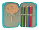 Lässig Unique School Triple Pencil Case Slim Unique Turquoise