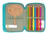 Lässig Unique School Triple Pencil Case Slim Unique Turquoise