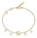 GUESS Secret Garden Flower Charms Bracelet S Yellow Gold