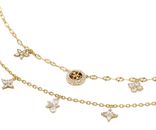 GUESS Secret Garden 16-18" Two Rows Flowers Necklace Yellow Gold GUESS Secret Garden 16-18" Two Rows Flowers Necklace Yellow Gold