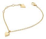 GUESS By Your Side 8mm Heart Charm Bracelet S Yellow Gold