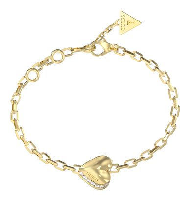 GUESS By Your Side 13mm Heart Bracelet S Yellow Gold