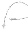 GUESS Moon Drops 16-18" Coin Pave Necklace Rhodium