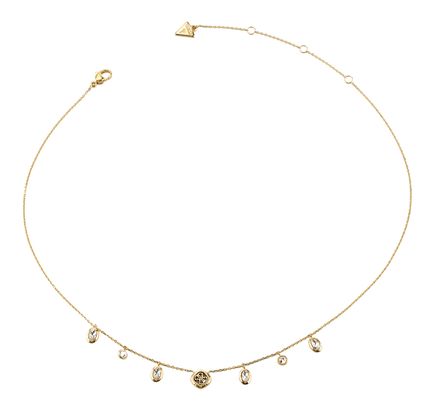 GUESS Jaipur Splendor 16-18" Crystals & 4G Necklace Yellow Gold GUESS Jaipur Splendor 16-18" Crystals & 4G Necklace Yellow Gold