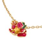 GUESS Floris 18-20" Bouquet Enamel Necklace Yellow Gold / Multicolor