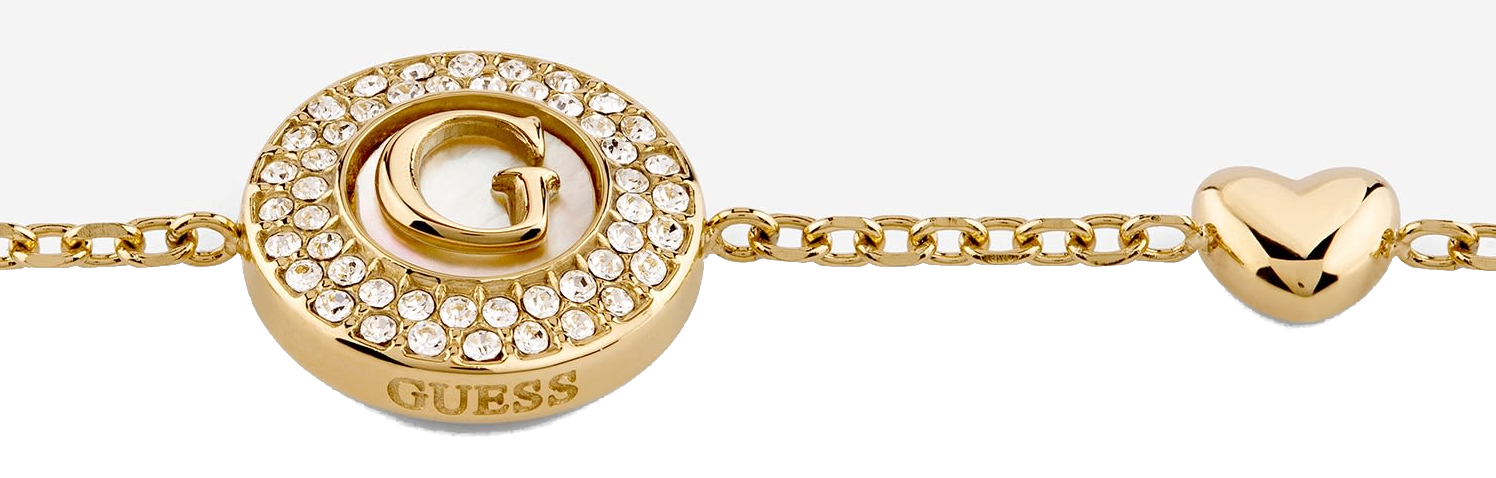 GUESS G Talisman 14mm Pearly G Coin Bracelet S Yellow Gold GUESS G Talisman 14mm Pearly G Coin Bracelet S Yellow Gold