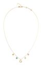 GUESS Secret Garden 16-18" Flower Charms Necklace Yellow Gold / Multicolor