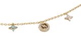 GUESS Secret Garden 16-18" Flower Charms Necklace Yellow Gold / Multicolor