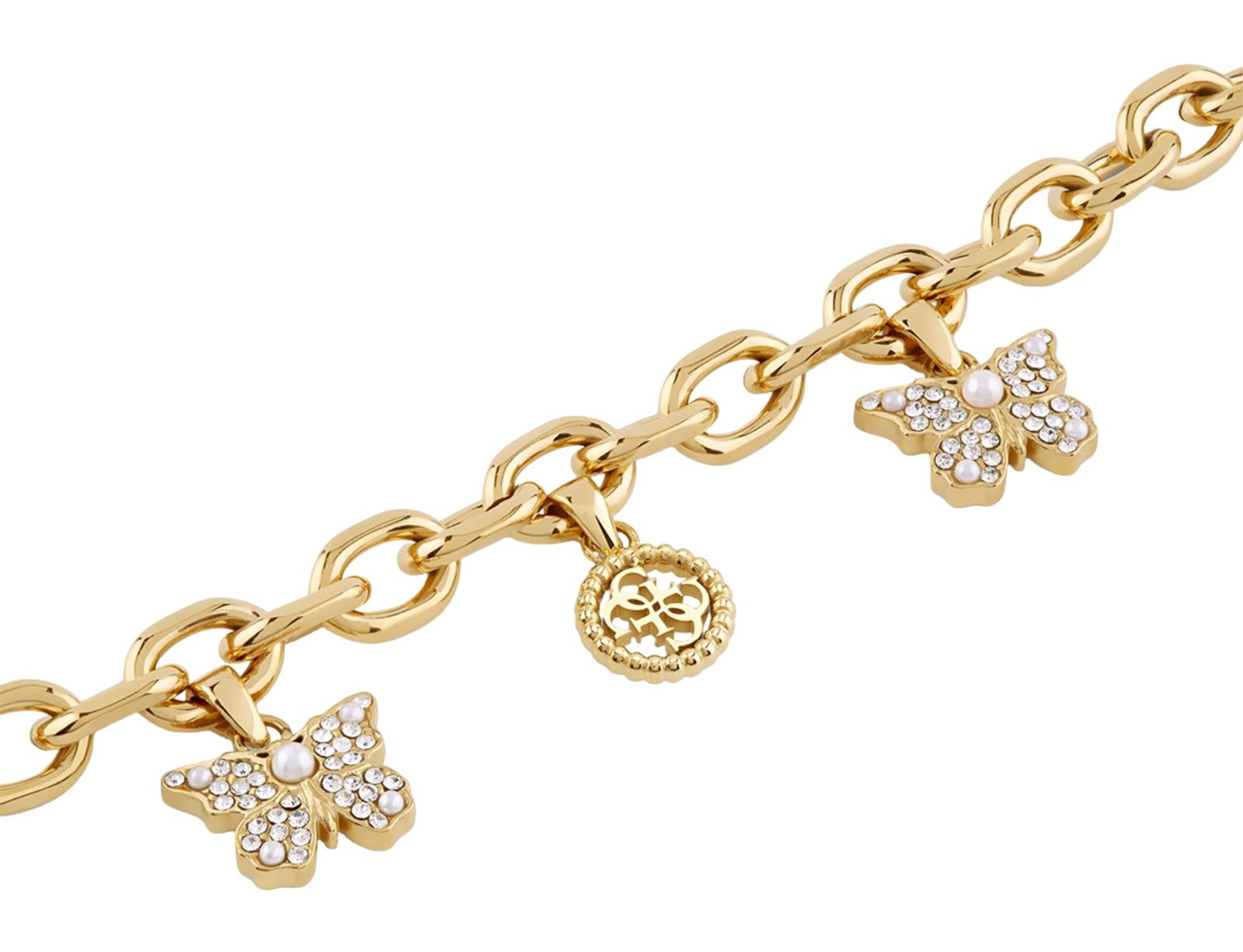 GUESS Borboleta Borboleta & 4G Charm Bracelet S Yellow Gold GUESS Borboleta Borboleta & 4G Charm Bracelet S Yellow Gold