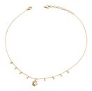 GUESS Aurora 16-18" Pave Fringes Yellow Gold