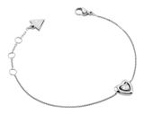 GUESS Beloved 10mm Crystal Heart Bracelet S Rhodium
