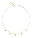 GUESS By Your Side 16-18" Heart Charms Necklace Yellow Gold