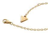 GUESS By Your Side 16-18" Heart Charms Necklace Yellow Gold