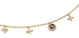 GUESS Secret Garden 16-18" Flower Charms Necklace Yellow Gold