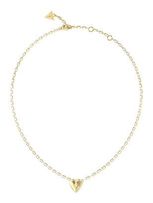GUESS By Your Side 16-18" Heart Necklace Yellow Gold