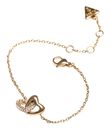 GUESS Beloved 15mm Heart Links Bracelet S Yellow Gold