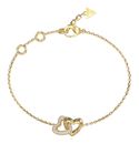 GUESS Beloved 15mm Heart Links Bracelet S Yellow Gold