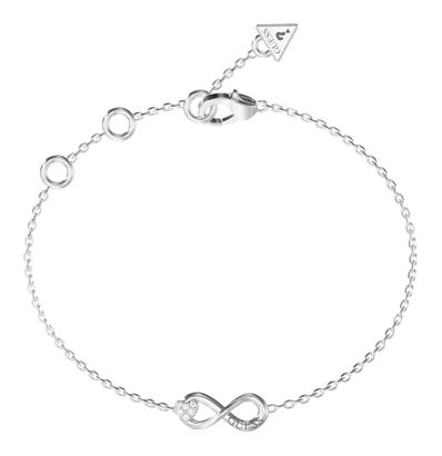 GUESS Love Bites 18mm Infinity Bracelet S Rhodium