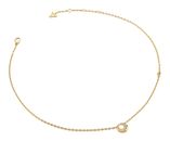 GUESS Moon Drops 16-18" Coin Pave Necklace Yellow Gold