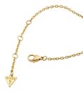 GUESS Moon Drops 16-18" Coin Pave Necklace Yellow Gold