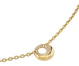 GUESS Moon Drops 16-18" Coin Pave Necklace Yellow Gold